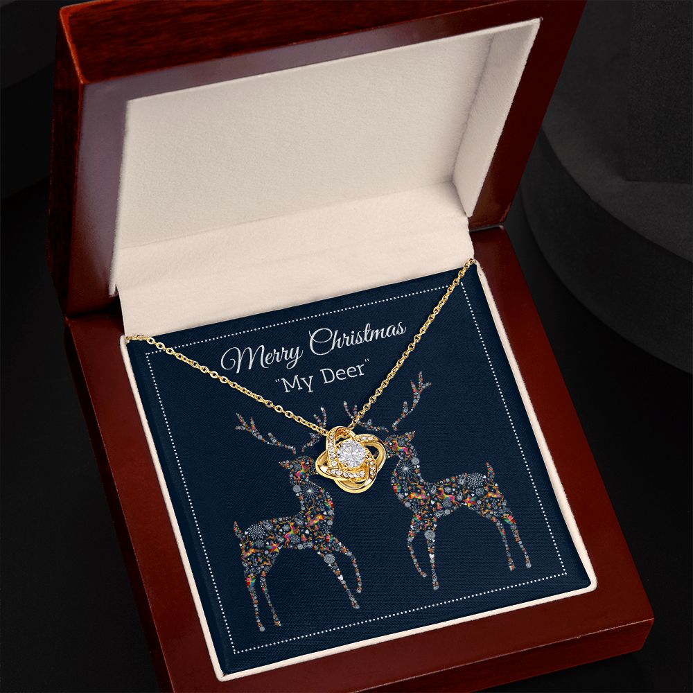 Merry Christmas My Deer Love Knot Necklace | To Wife | To Girlfriend