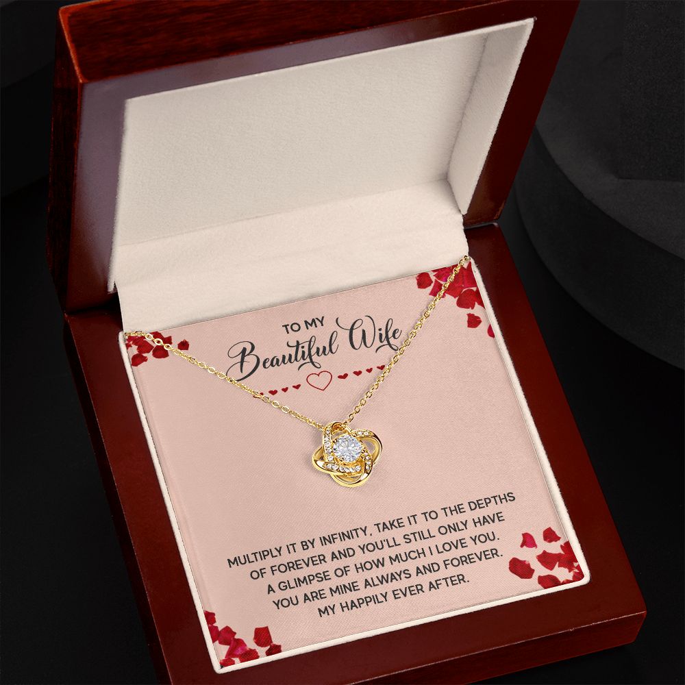 Multiply It By Infinity Love Knot Necklace | To Wife