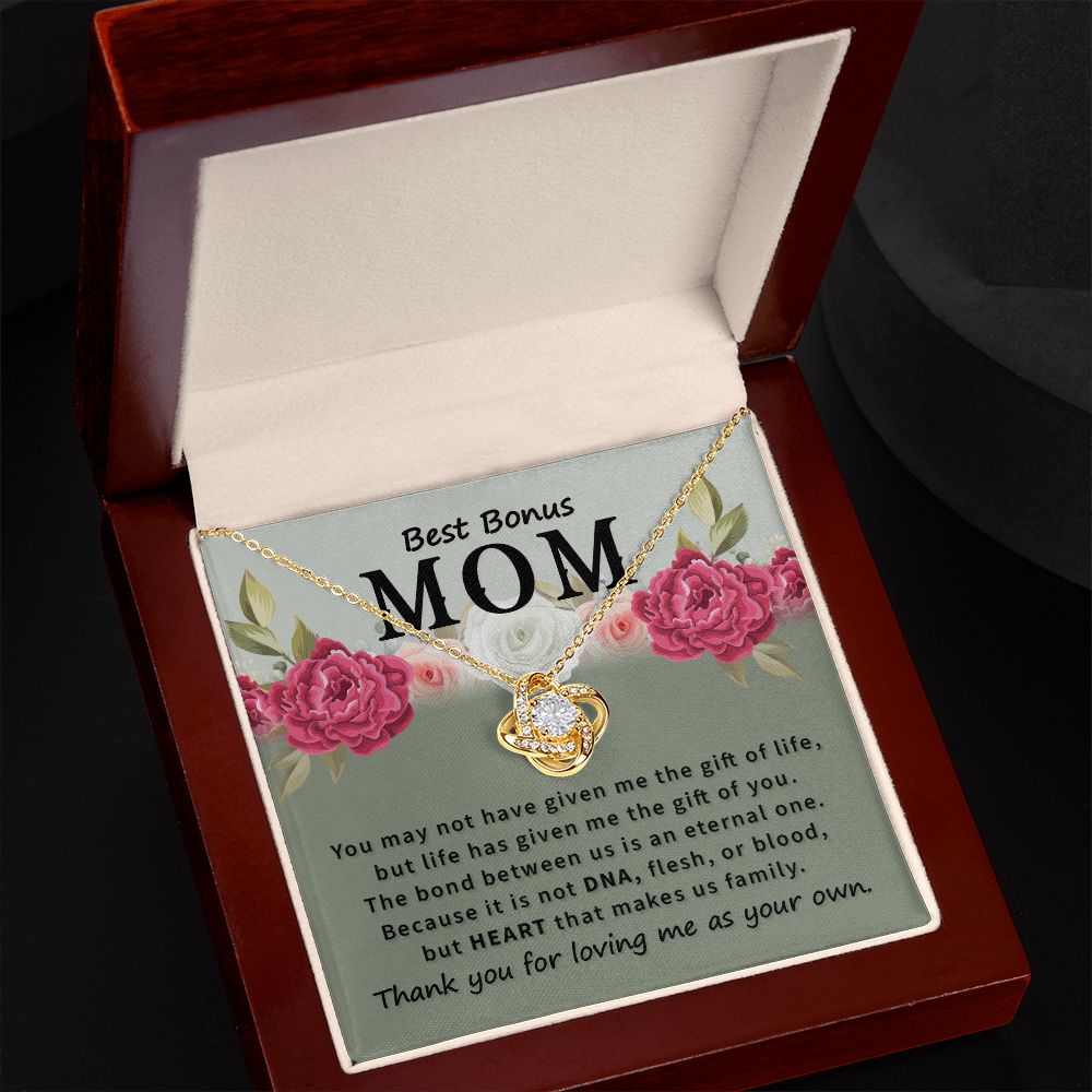 The Best Bonus Mom Love Knot Necklace | To Bonus Mom