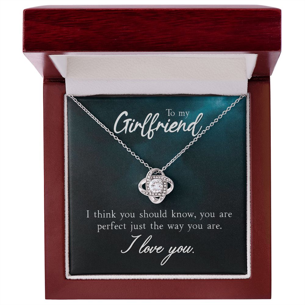 To My Girlfriend, You're Perfect Love Knot Necklace | To Girlfriend