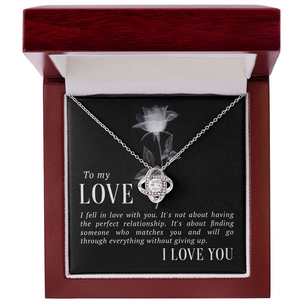 To My Love, What It's About Love Knot Necklace | To Wife | To Girlfriend