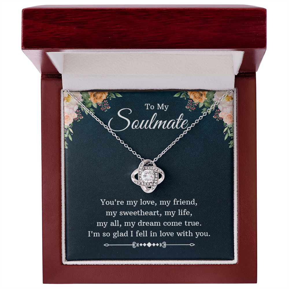 My Soulmate, I'm So Glad Love Knot Necklace | To Wife | To Girlfriend