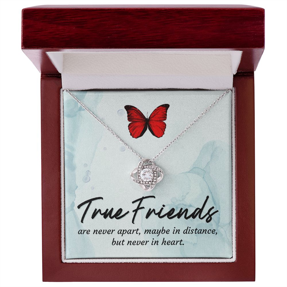 True Friends are Never Apart Love Knot Necklace | To Best Friend