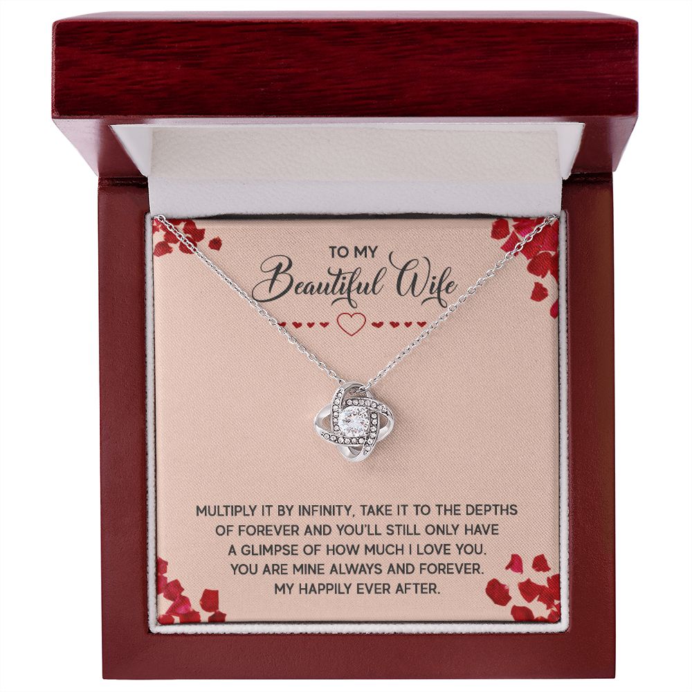 Multiply It By Infinity Love Knot Necklace | To Wife