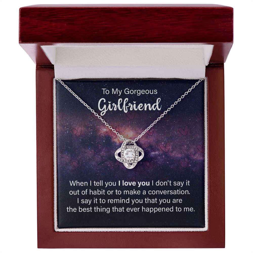 To My Girlfriend, The Best Thing Love Knot Necklace | To Girlfriend