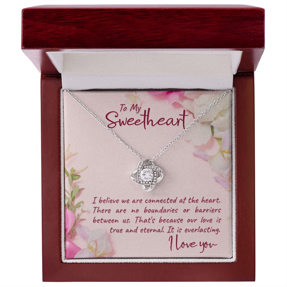 MY Sweetheart, We're Connected Love Knot Necklace | To Wife | To Girlfriend