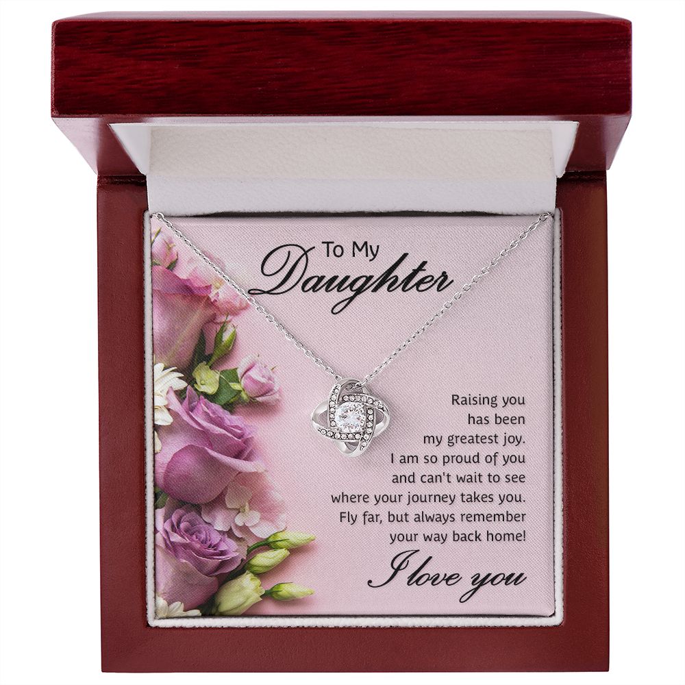 To My Daughter, Raising You Love Knot Necklace | To Daughter