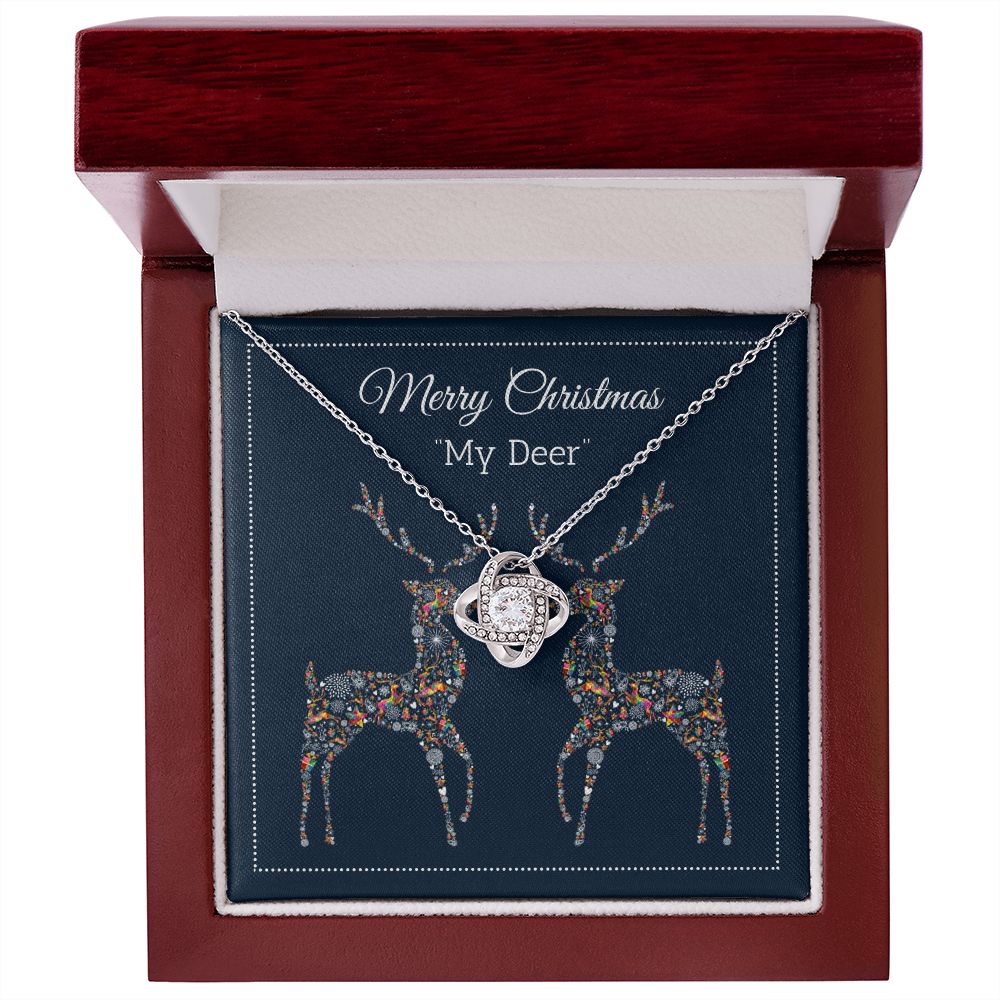 Merry Christmas My Deer Love Knot Necklace | To Wife | To Girlfriend