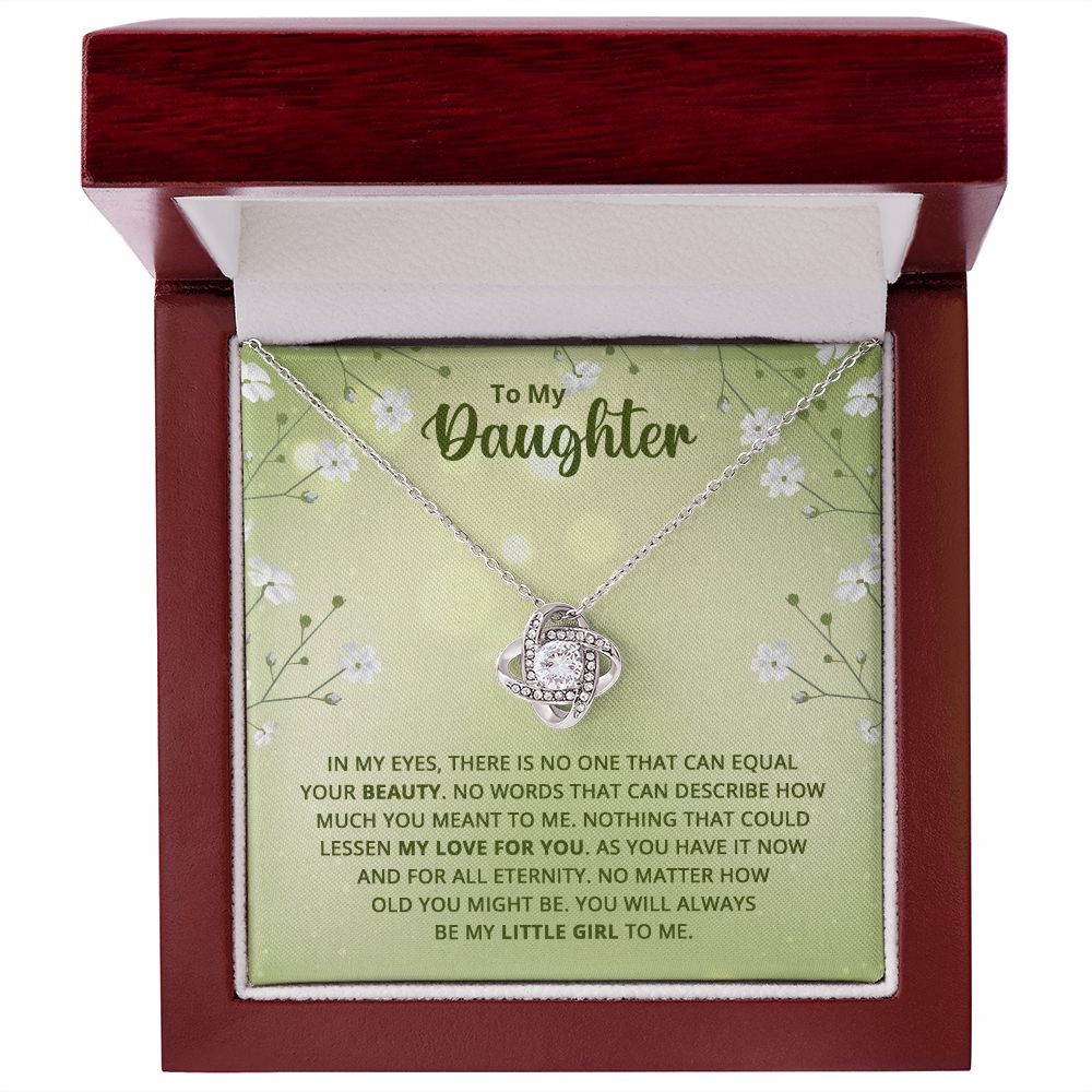 To My Daughter, My Love For You Love Knot Necklace | To Daughter