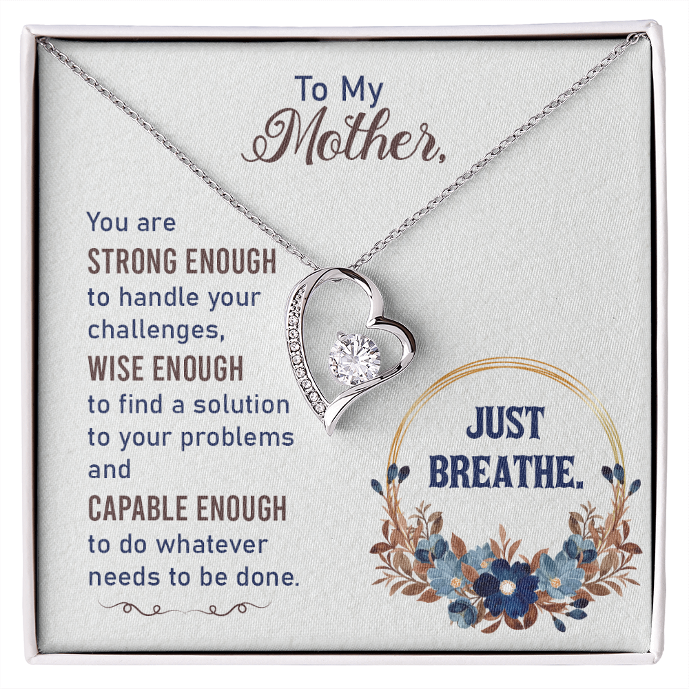 You're Strong Enough Forever Gold Love Necklace | Mother's Day Gift | Necklace for Moms | Gift For Mom