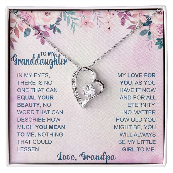 To Granddaughter, In My Eyes Forever Love Necklace | From Grandpa