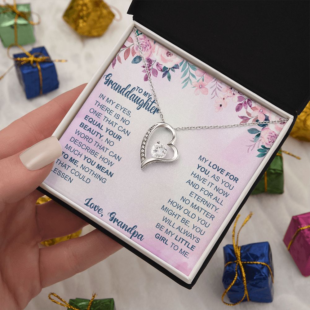 To Granddaughter, In My Eyes Forever Love Necklace | From Grandpa