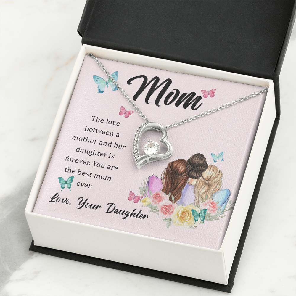 Love Between A Mother & Daughter Forever Gold Love Necklace | Mother's Day Gift | Gift From Daughter | Gift For Mom