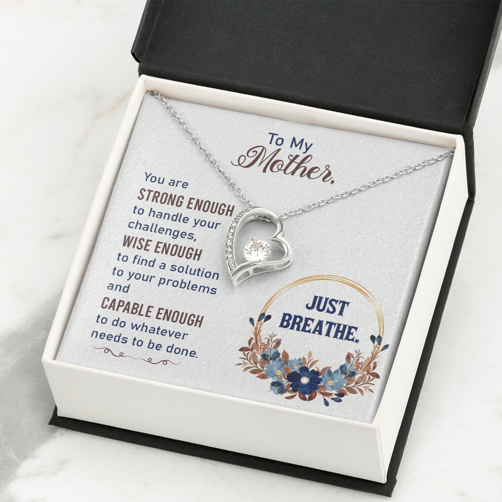 You're Strong Enough Forever Gold Love Necklace | Mother's Day Gift | Necklace for Moms | Gift For Mom