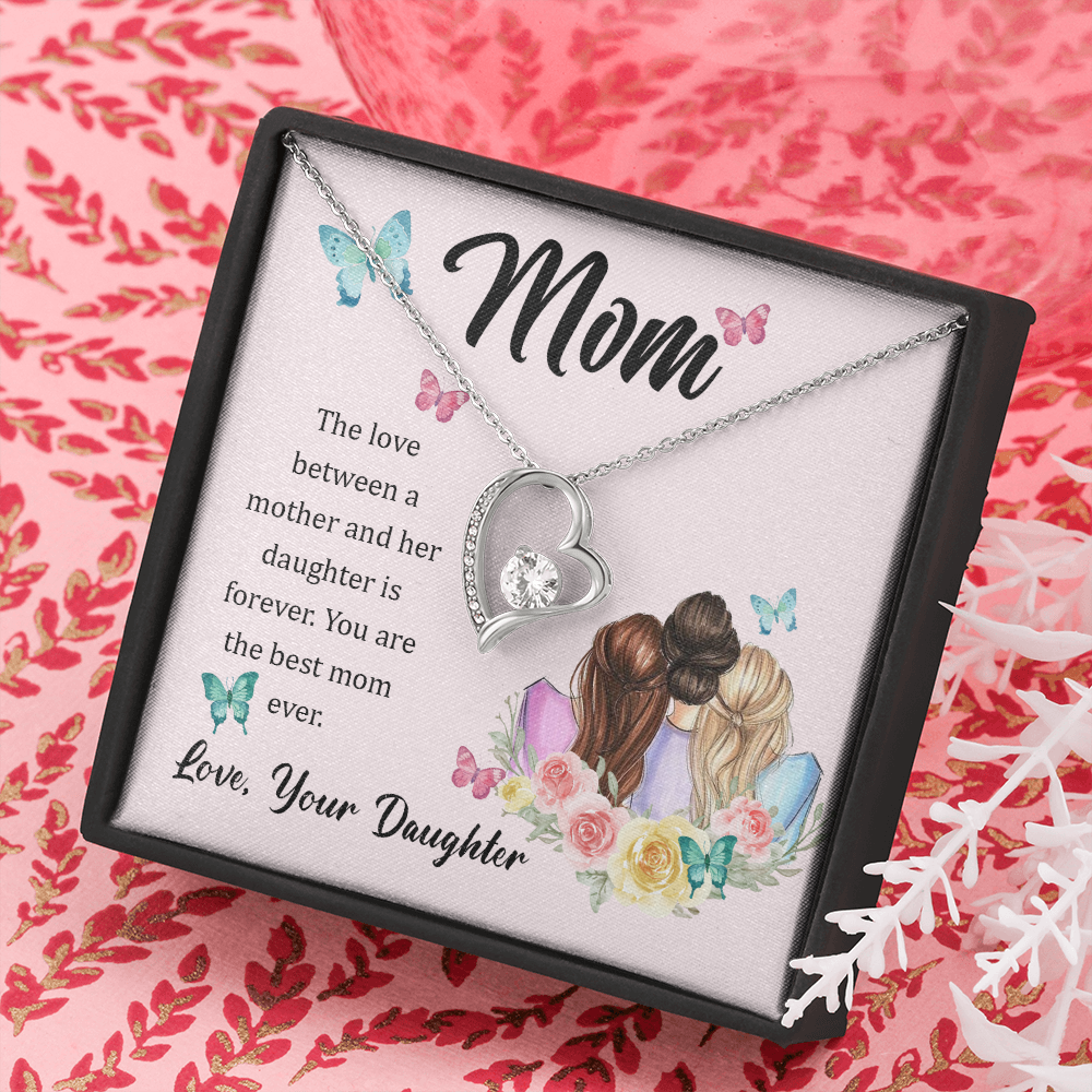 Love Between A Mother & Daughter Forever Gold Love Necklace | Mother's Day Gift | Gift From Daughter | Gift For Mom