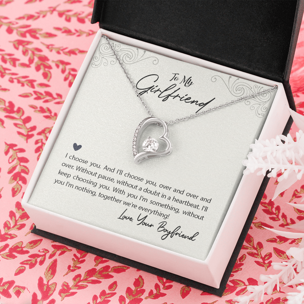 I Choose You Forever Gold Love Necklace | Anniversary Gift | Necklace for Girlfriends | Gift For Girlfriend