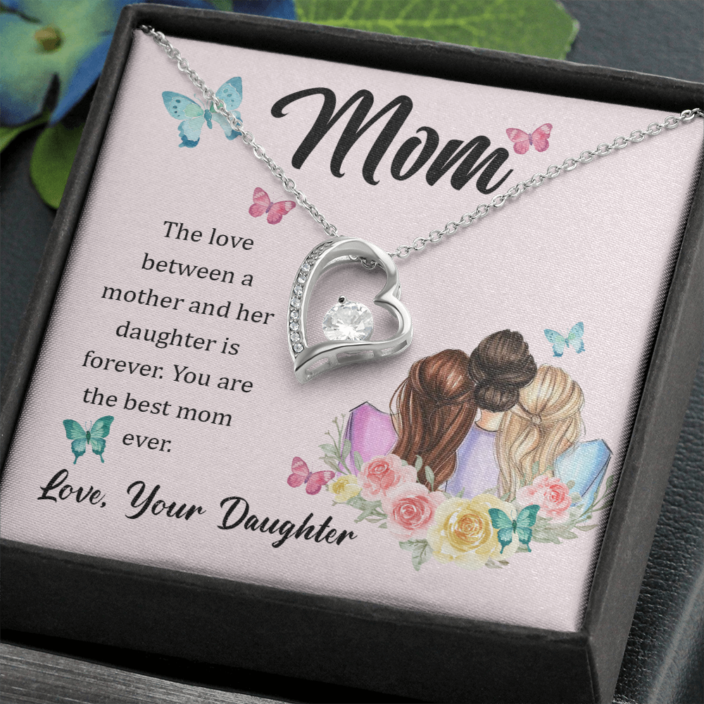 Love Between A Mother & Daughter Forever Gold Love Necklace | Mother's Day Gift | Gift From Daughter | Gift For Mom