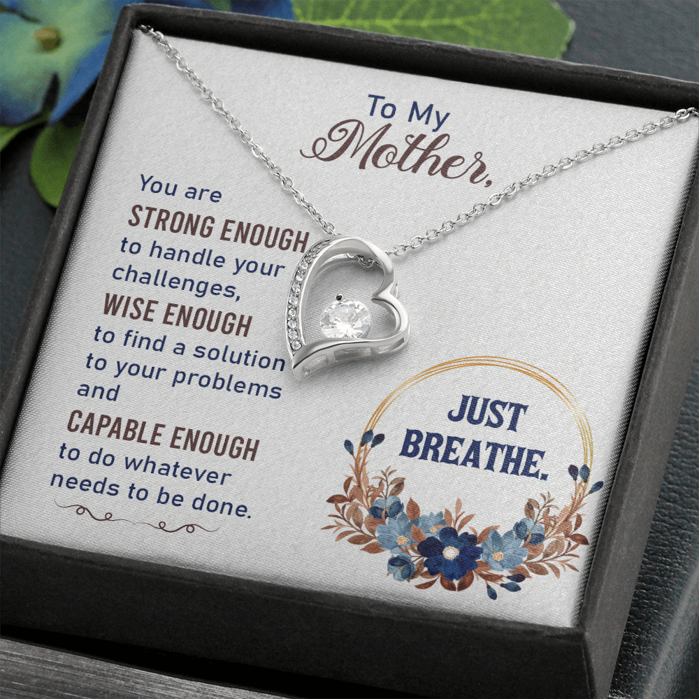 You're Strong Enough Forever Gold Love Necklace | Mother's Day Gift | Necklace for Moms | Gift For Mom