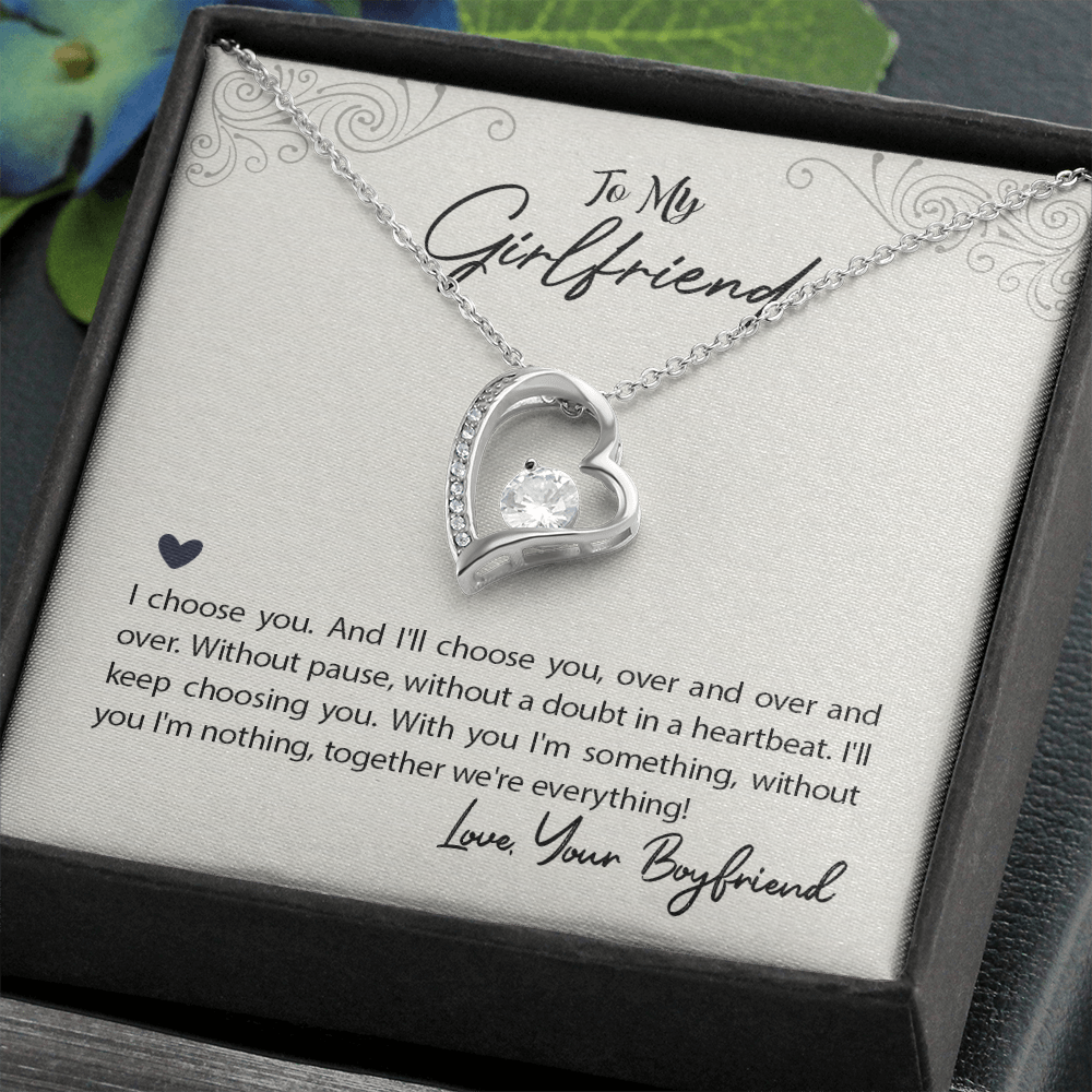 I Choose You Forever Gold Love Necklace | Anniversary Gift | Necklace for Girlfriends | Gift For Girlfriend