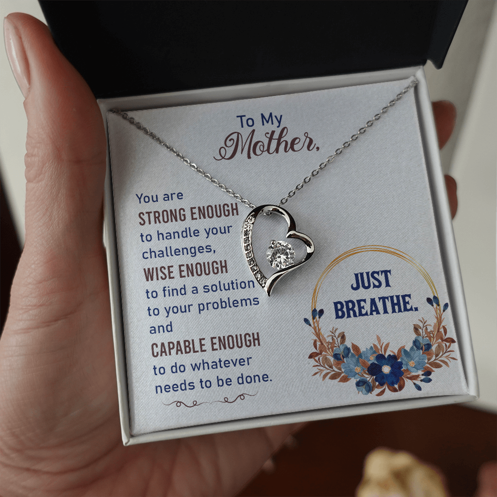 You're Strong Enough Forever Gold Love Necklace | Mother's Day Gift | Necklace for Moms | Gift For Mom