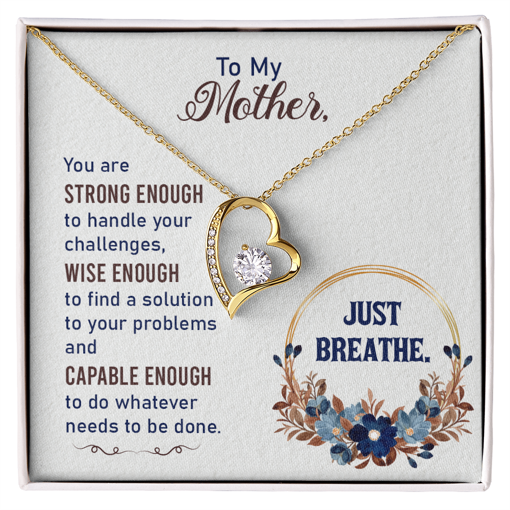 You're Strong Enough Forever Gold Love Necklace | Mother's Day Gift | Necklace for Moms | Gift For Mom