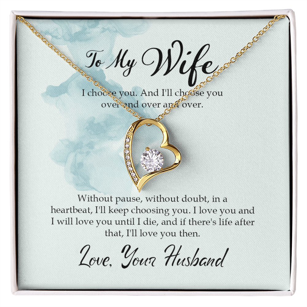 Without Pause Forever Gold Love Necklace | Anniversary Gift | Gift From Husband | Gift For Wife