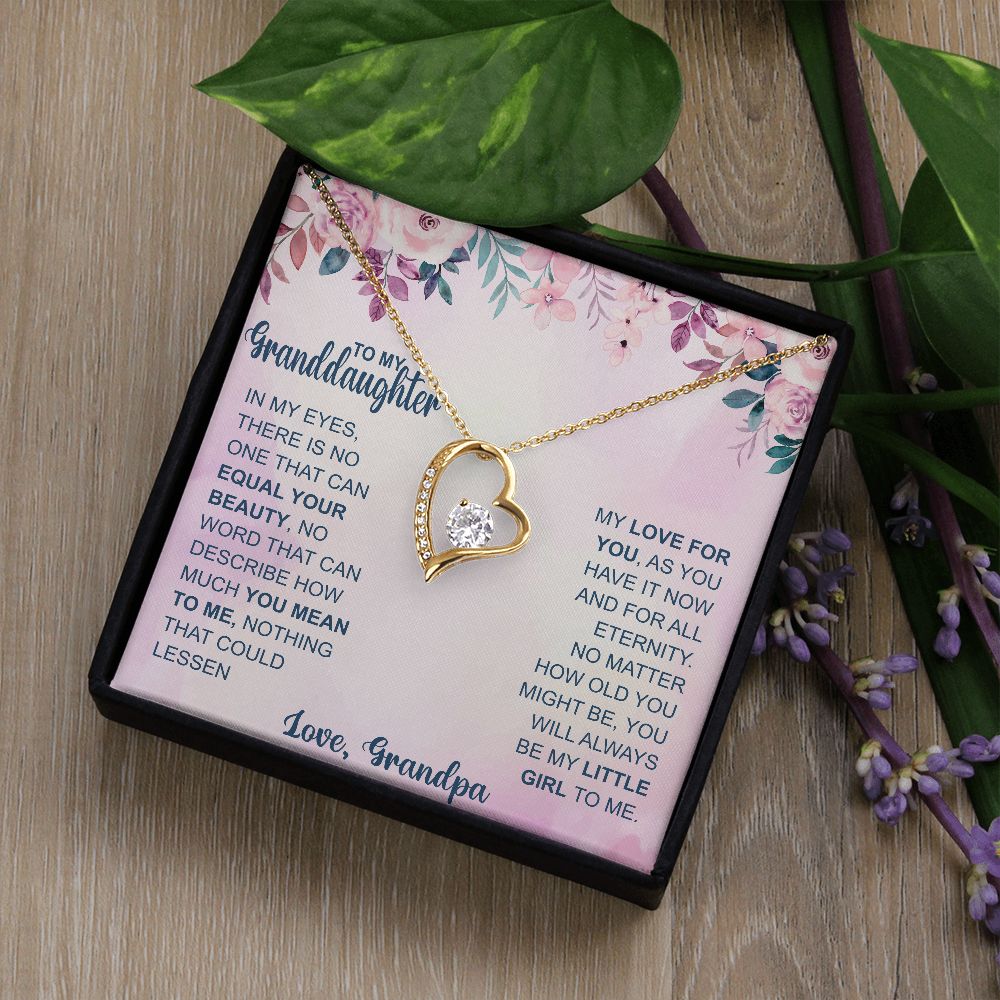 To Granddaughter, In My Eyes Forever Love Necklace | From Grandpa