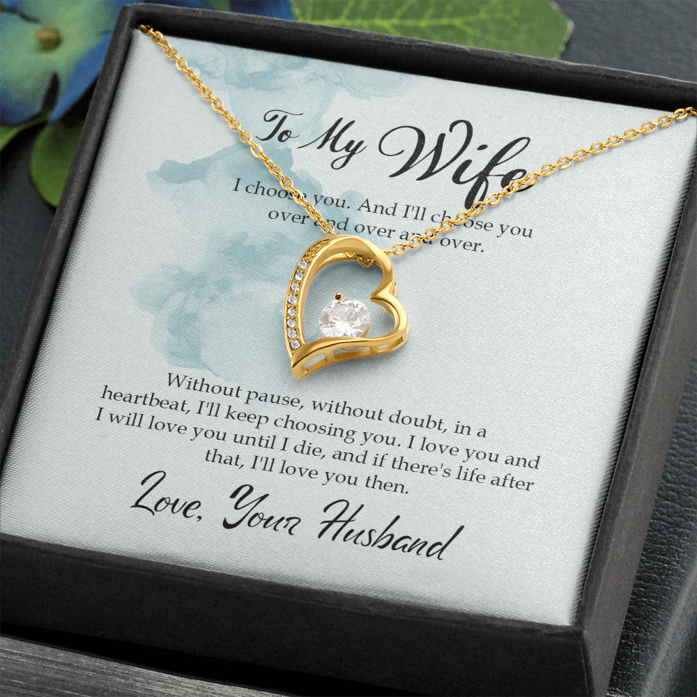 Without Pause Forever Gold Love Necklace | Anniversary Gift | Gift From Husband | Gift For Wife