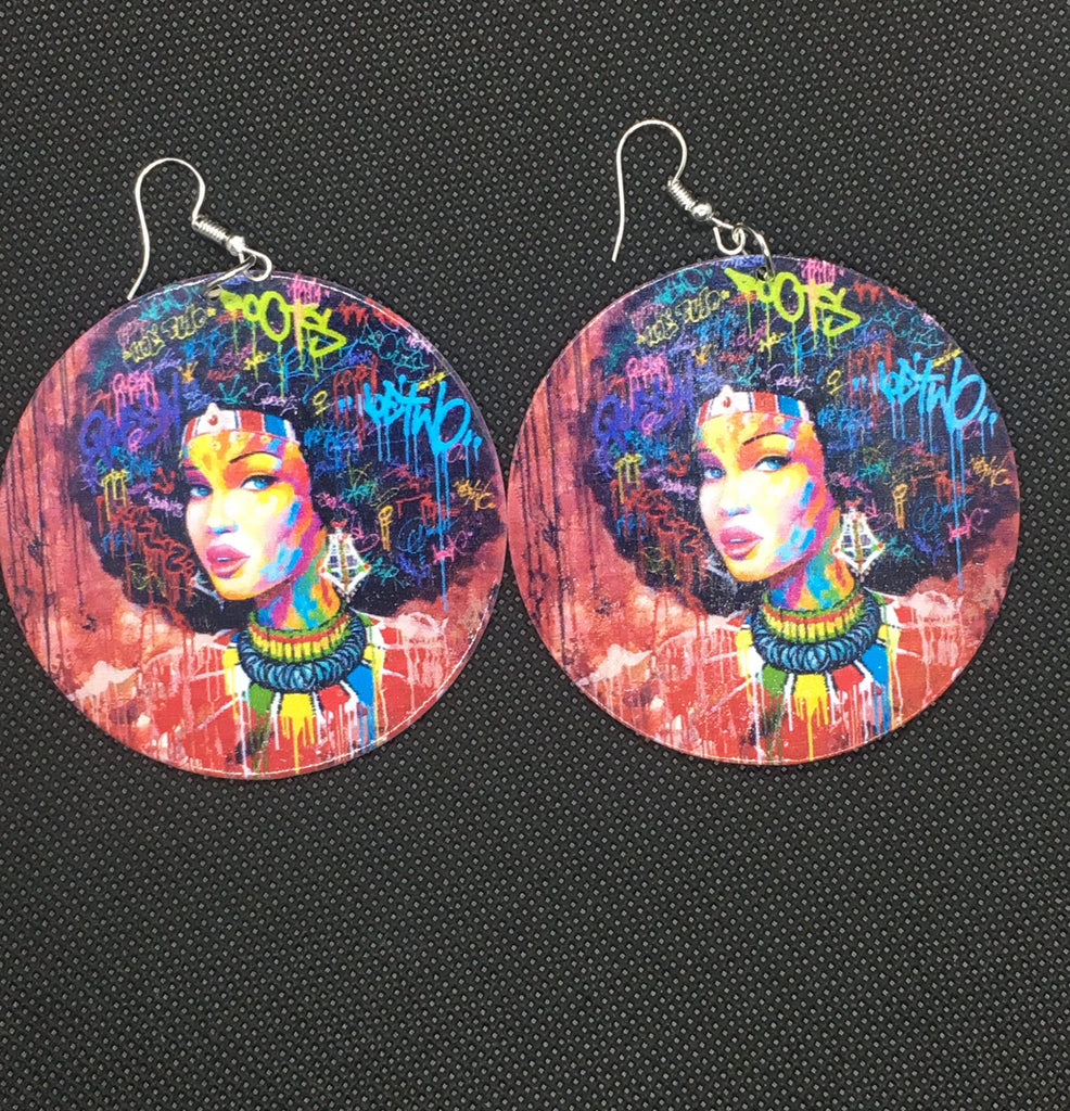Dream, Love, Live Afro Earrings