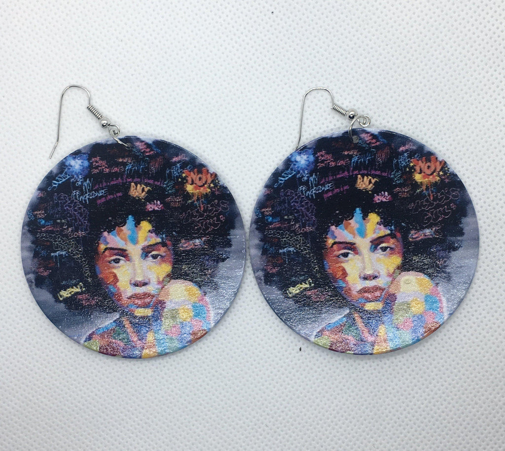 Dream, Love, Live Afro Earrings
