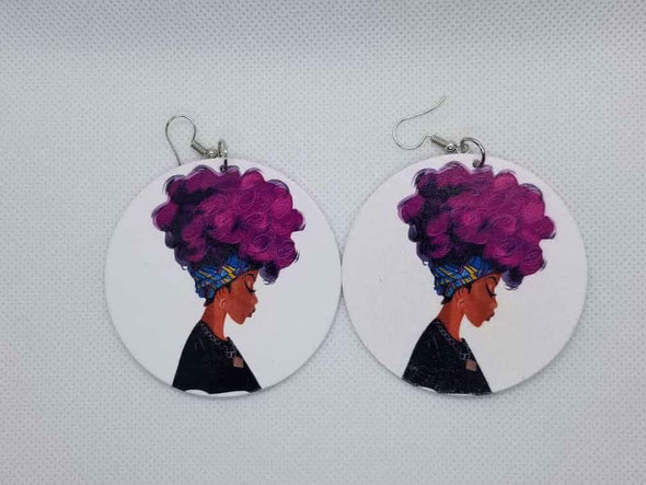 Headwrap Fro Earrings - Marvel Hairs