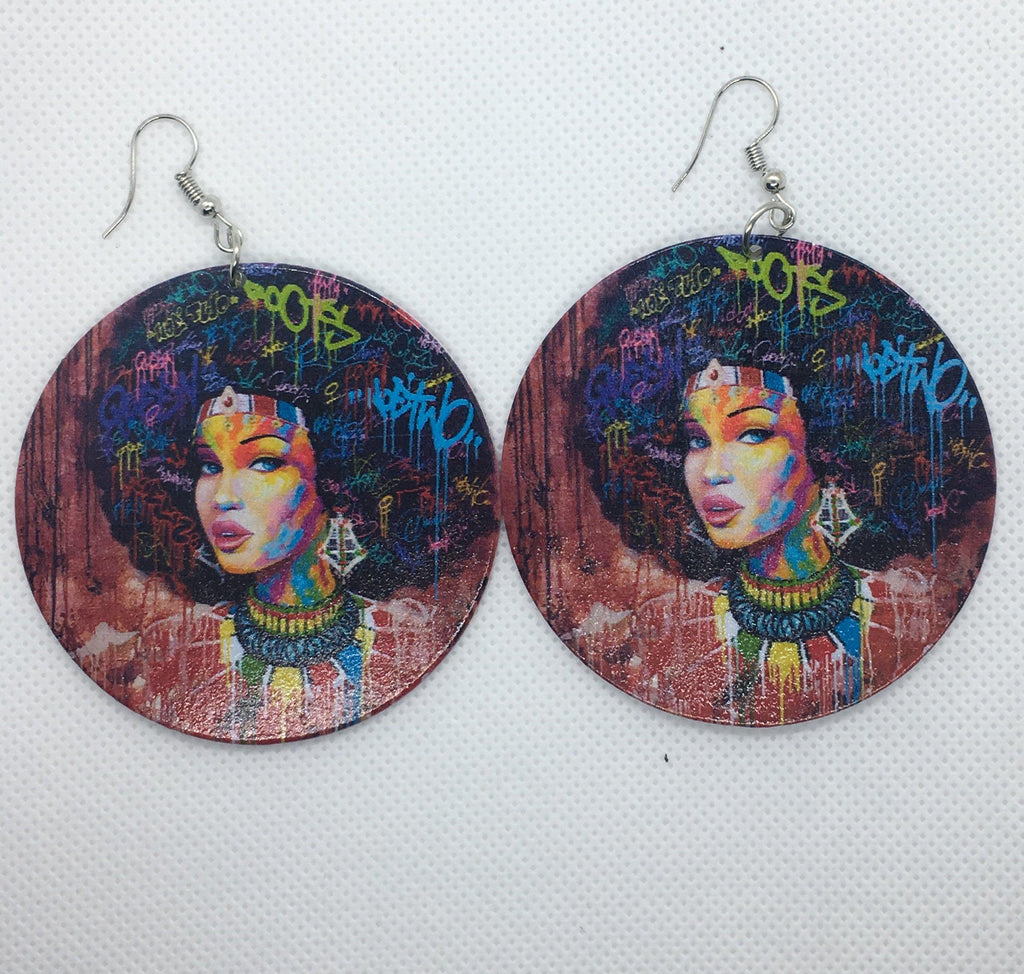 Dream, Love, Live Afro Earrings