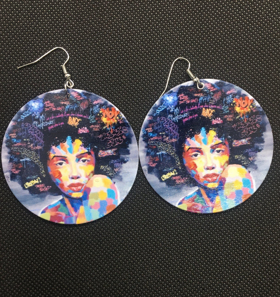Dream, Love, Live Afro Earrings