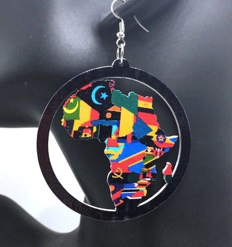 Vibrant Motherland Wooden Earrings - Marvel Hairs