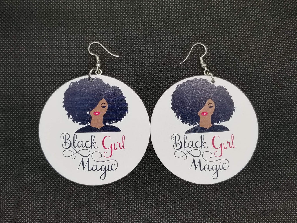 Black Girl Magic Earrings - Marvel Hairs