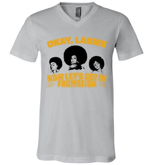 Let's Get In Fromation Women's V-Neck T-Shirt - Marvel Hairs