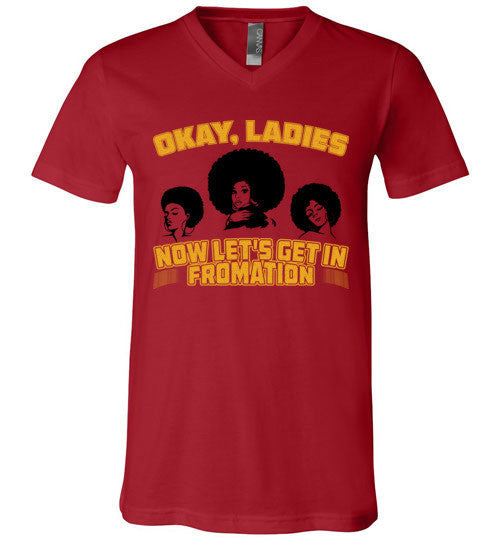 Let's Get In Fromation Women's V-Neck T-Shirt - Marvel Hairs