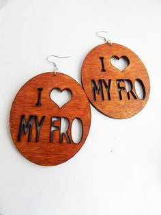 Love My Fro Earrings - Marvel Hairs