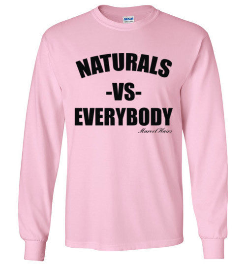 Naturals vs Everybody Long Sleeve T-Shirt - Marvel Hairs