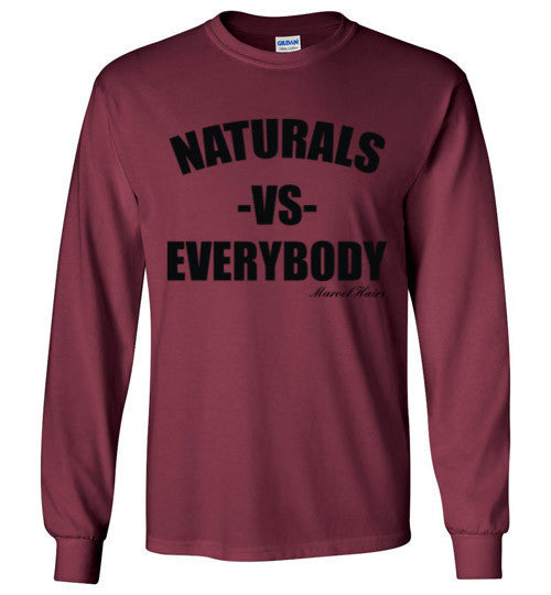 Naturals vs Everybody Long Sleeve T-Shirt - Marvel Hairs