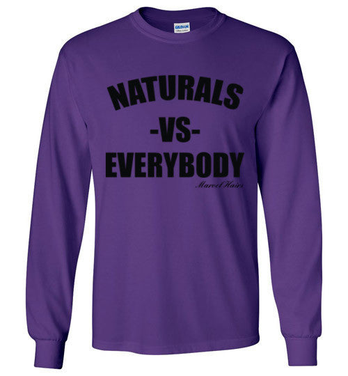 Naturals vs Everybody Long Sleeve T-Shirt - Marvel Hairs