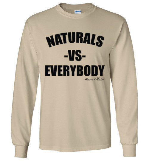 Naturals vs Everybody Long Sleeve T-Shirt - Marvel Hairs