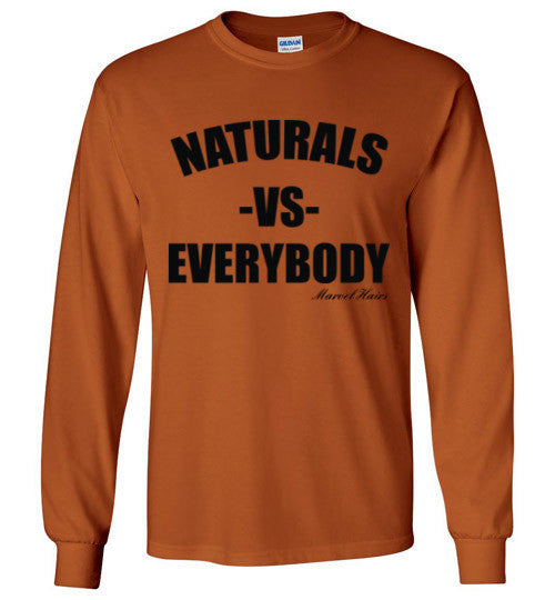 Naturals vs Everybody Long Sleeve T-Shirt - Marvel Hairs