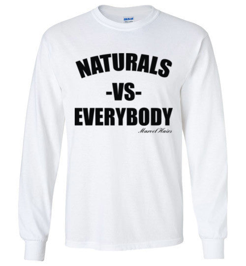 Naturals vs Everybody Long Sleeve T-Shirt - Marvel Hairs