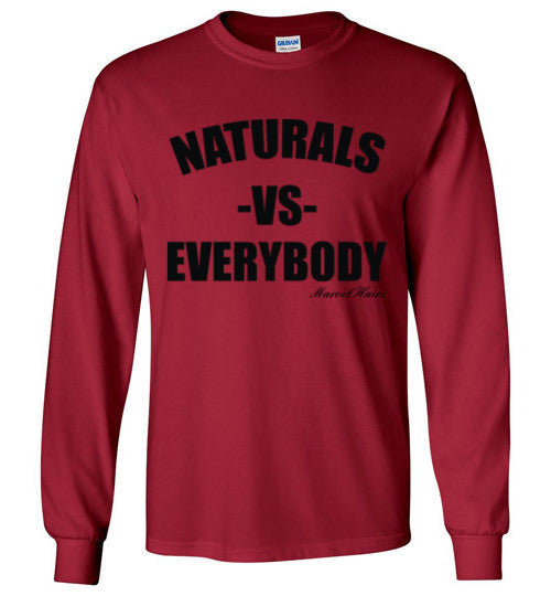 Naturals vs Everybody Long Sleeve T-Shirt - Marvel Hairs