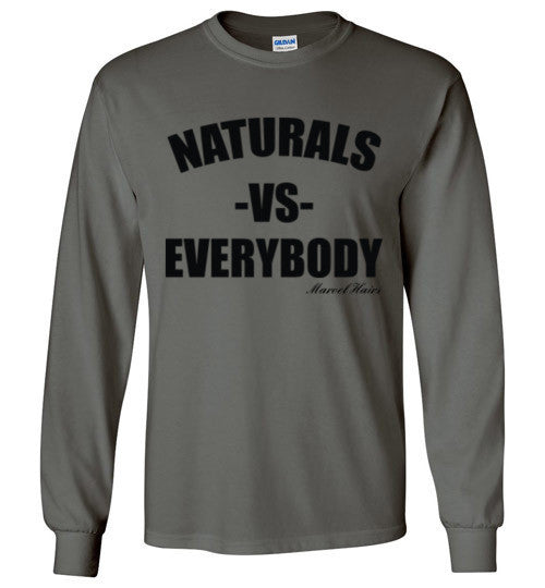 Naturals vs Everybody Long Sleeve T-Shirt - Marvel Hairs