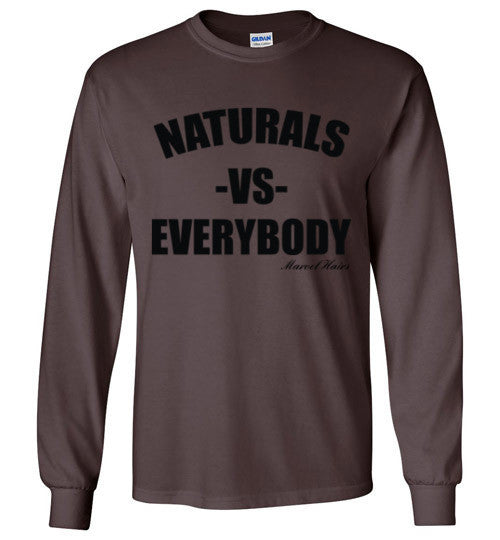 Naturals vs Everybody Long Sleeve T-Shirt - Marvel Hairs