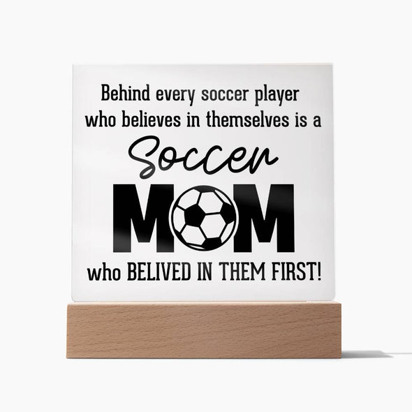 Behind every soccer player Acrylic Square