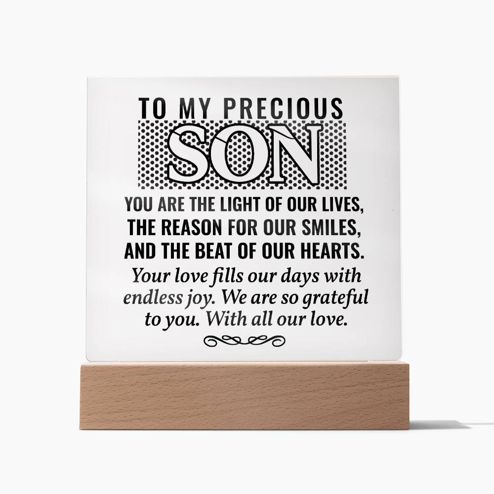 To Our Precious Son Acrylic Square