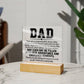 Dad, you are a remarkable man Acrylic Square